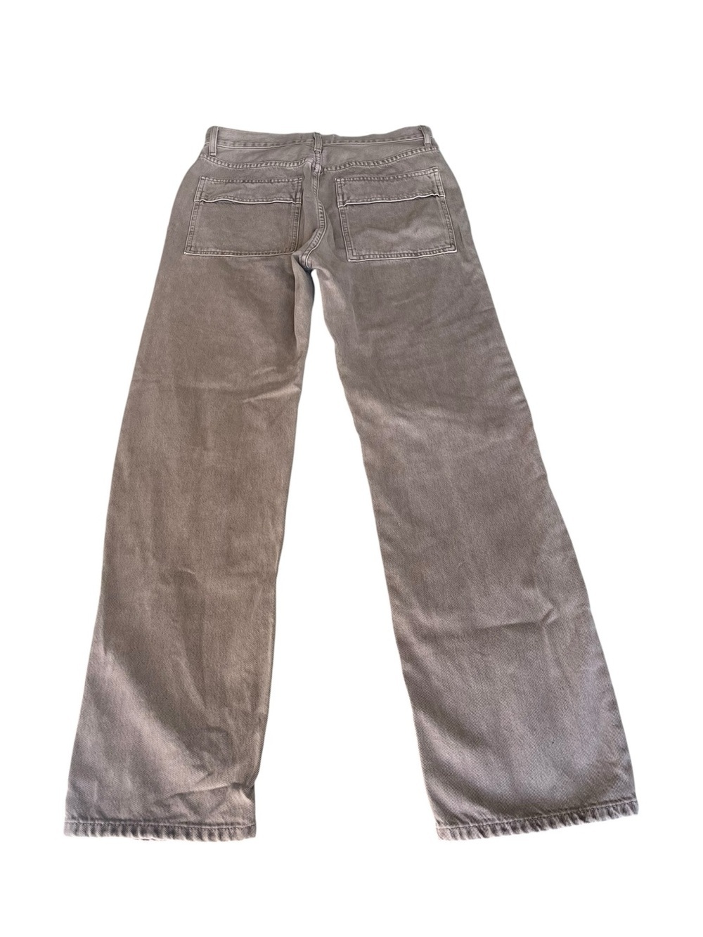 AGOLDE Utility Carpenter Wide Leg Jeans Taupe Gray High Rise Size 25 - Picture 3 of 9
